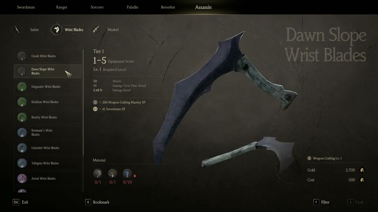 Chrono Odyssey CBT Assassin Weapons Showcase