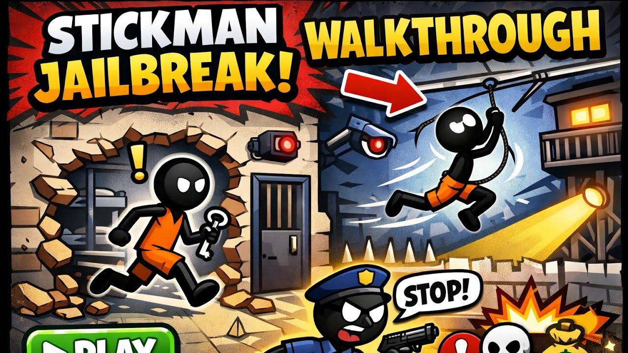 Stickman jailbreak Game Walkthrough 😱 #gaming #youtube #trending #stickman #viral #mystery #gamer