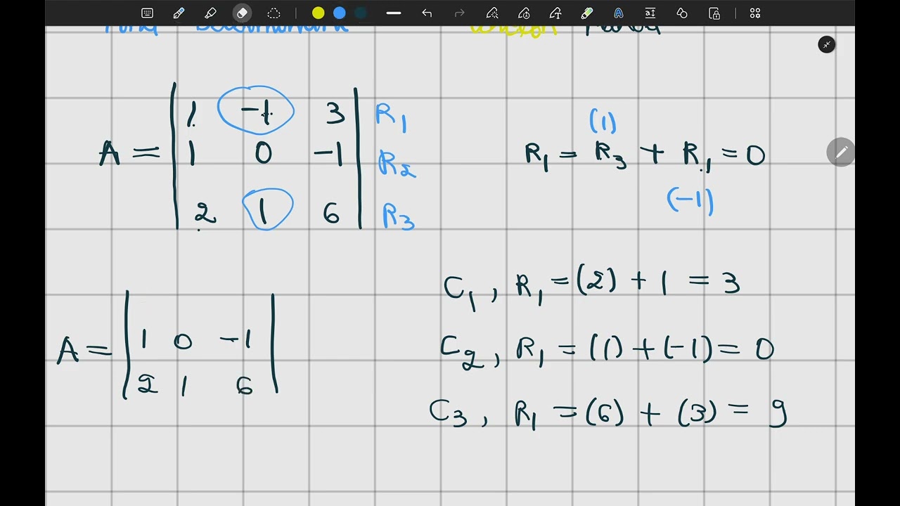 Efficient 3x3 Matrix Determinant: Row Operations & Cofactor Expansion