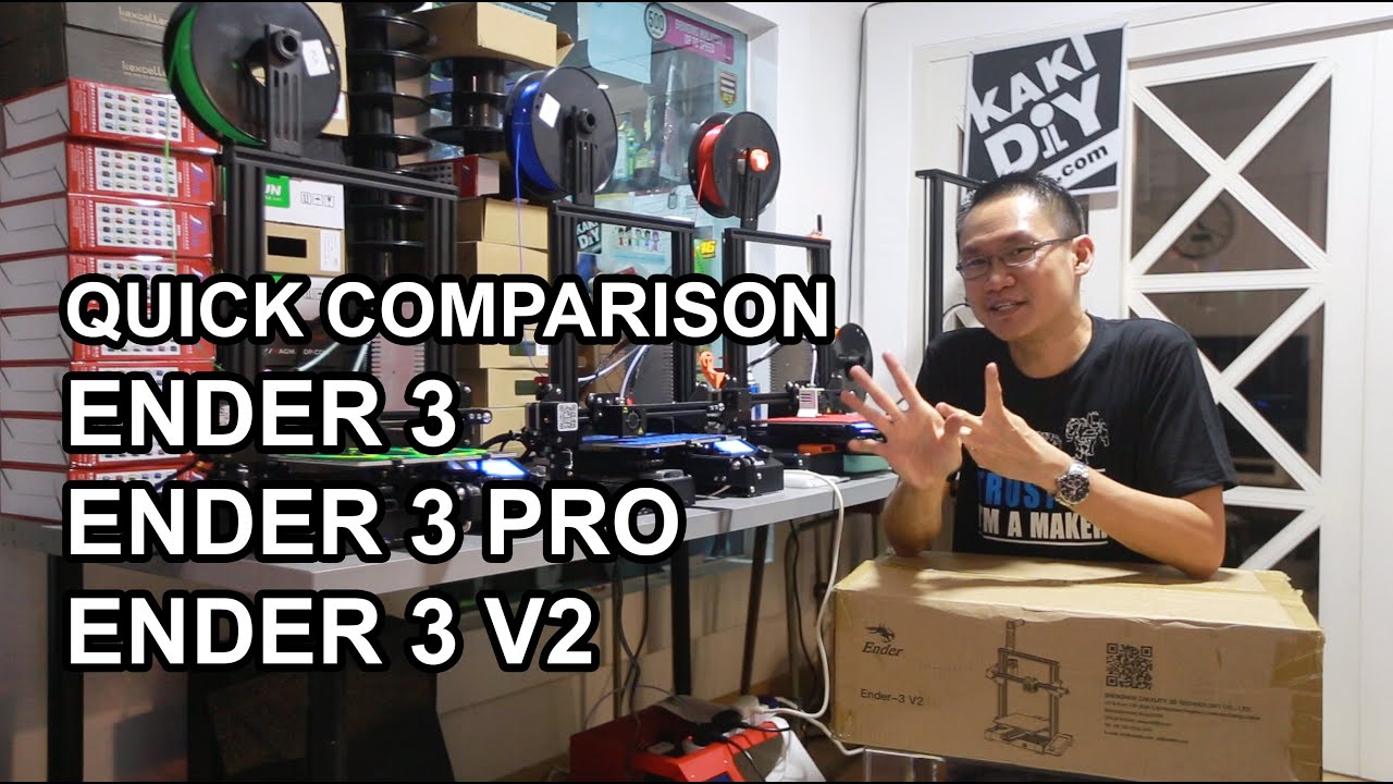 Comparison - Creality Ender 3 vs Ender 3 Pro vs Ender 3 V2