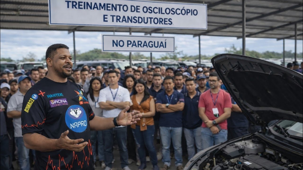 No #Paraguai ensinamos e aprendemos em mais um treinamento presencial de osciloscópio e transdutores