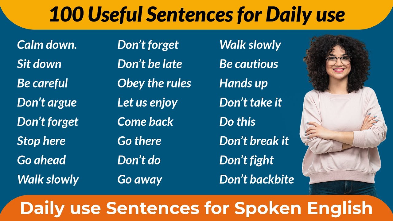 100 Useful Sentences for Daily use || Sentences for Spoken English || Sentences for beginners
