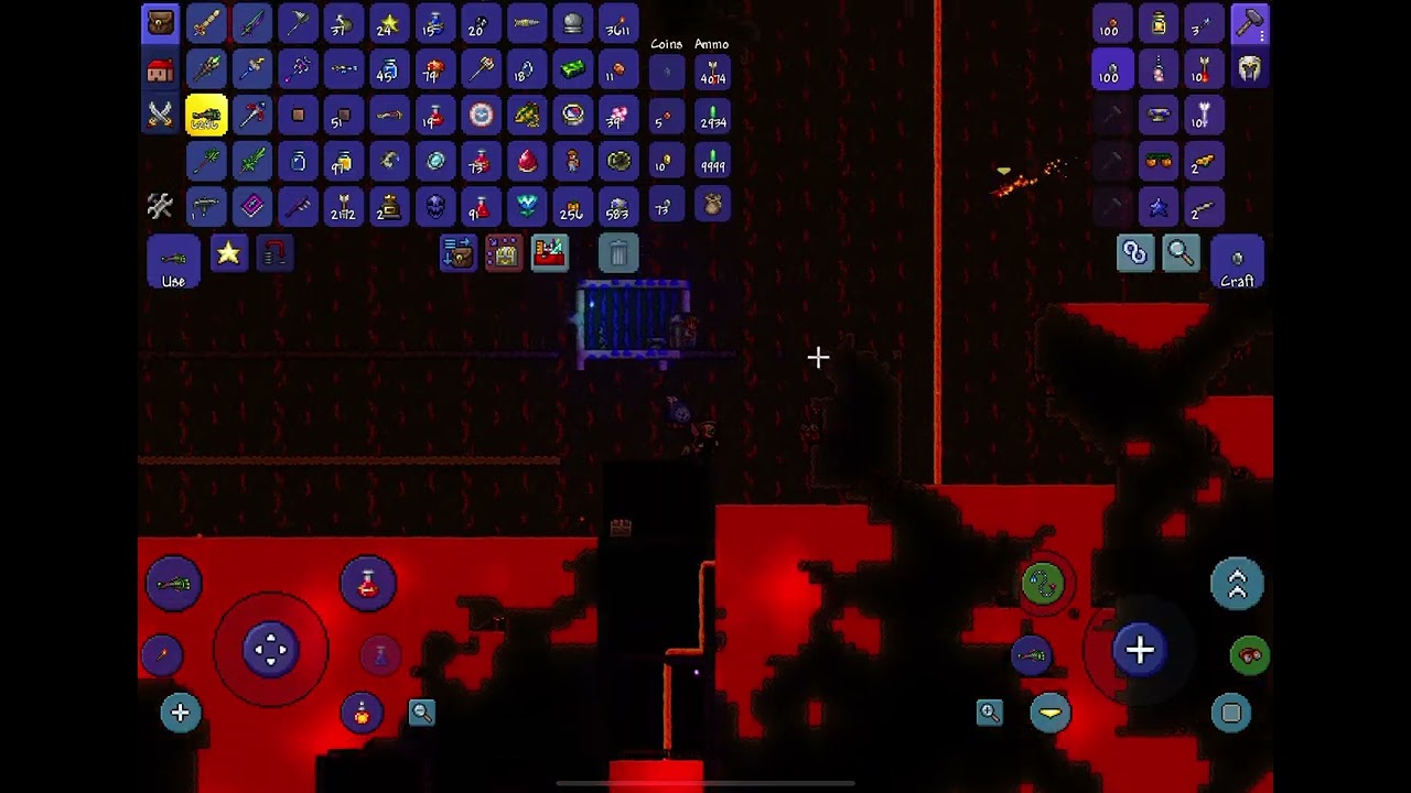 Chlorophyte claymore,shotbow and chlorophyte partisan vs wall of flesh!!! Terraria pt15