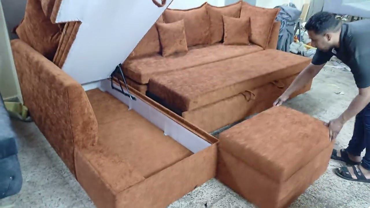 ركن حرف ال سرير وسحاره خشب زان احمر شغل عموله