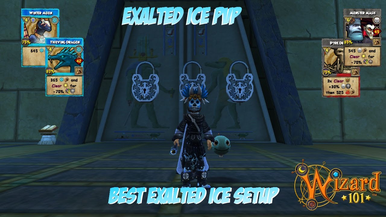 Wizard101- Best Exalted Ice Setup & Match.