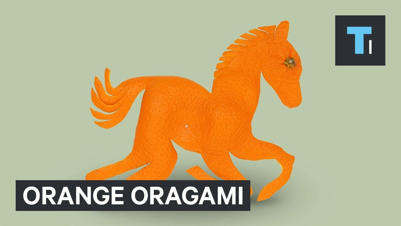 This artist turns orange peels into animals