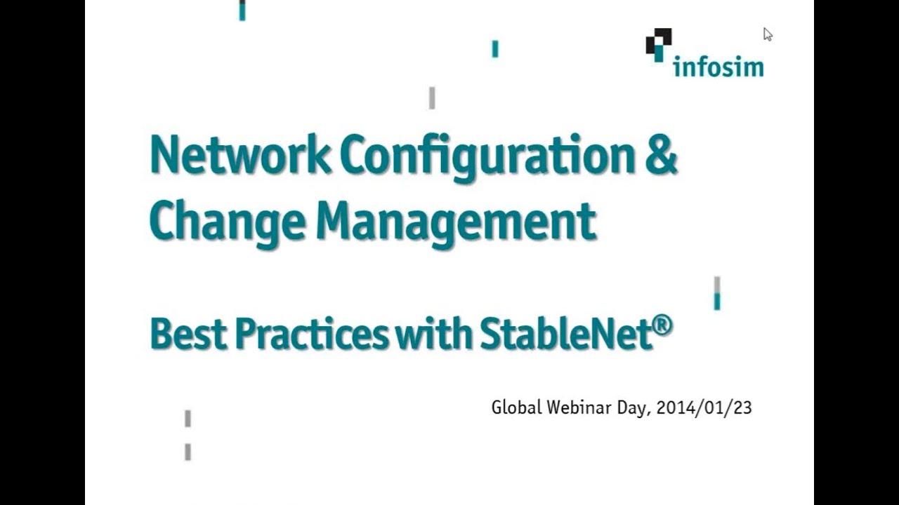 GWD 2014-01-23: NCCM: Best Practices with Infosim&reg; StableNet&reg;