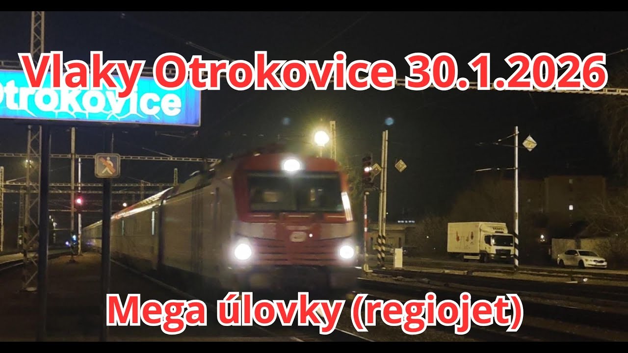 Vlaky Otrokovice 30.1.2026 (mega úlovky a pozdravy) @fotograf_vlaku (regiojet, metrans traxx...)