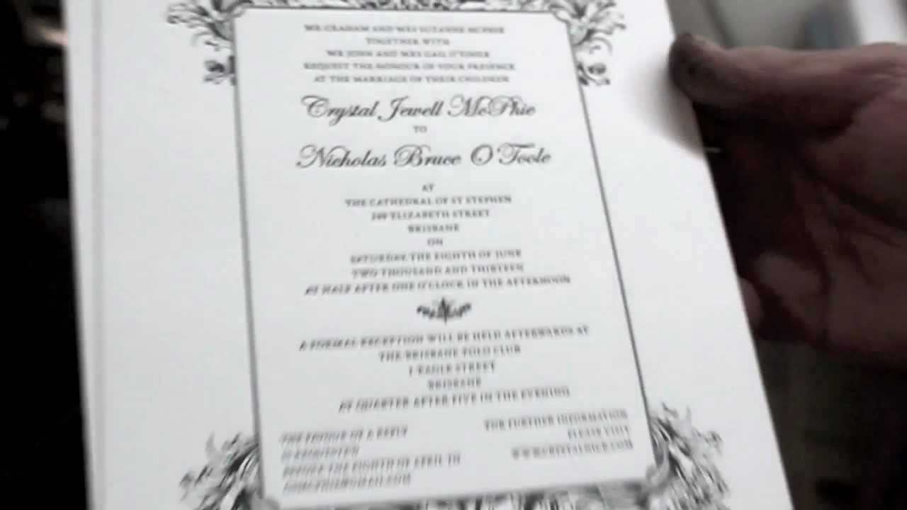 Beautiful Formal Wedding Invitations - Crystal