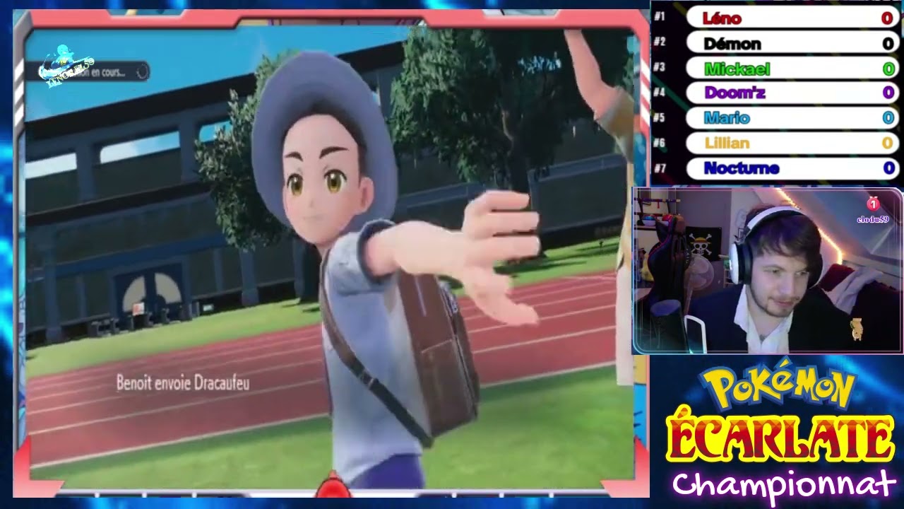 Pokémon Ecarlate Championnat fin de jeu let'splay fr-Lenorez59 et sa commu (le championnat commence)