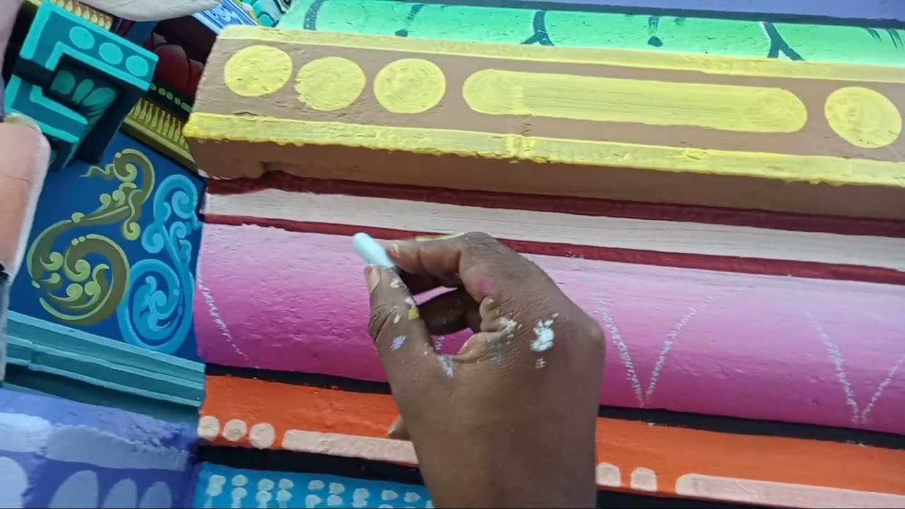 simple design idea for your temple painting work | #templeartwork
