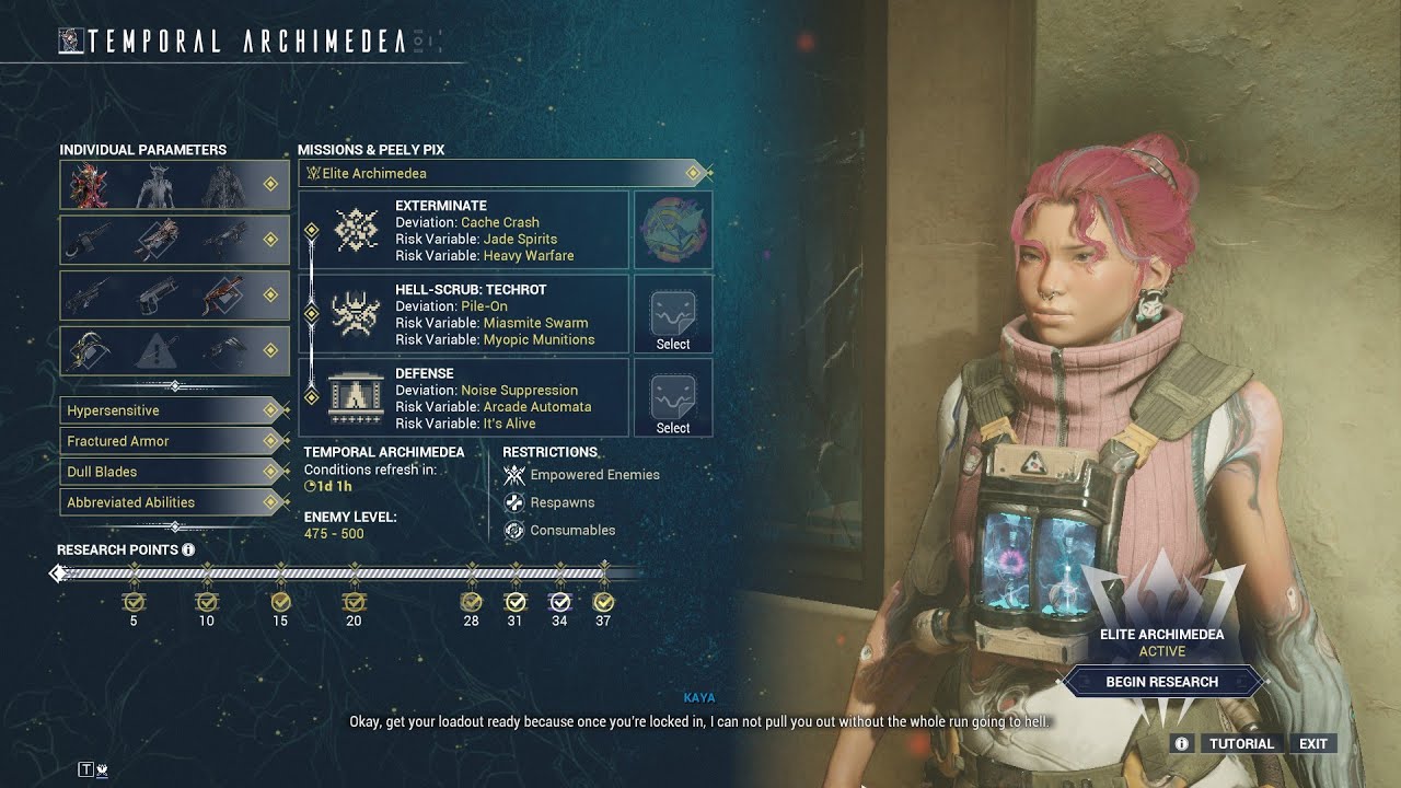 Warframe -Elite Temporal Archimedea with Rapid