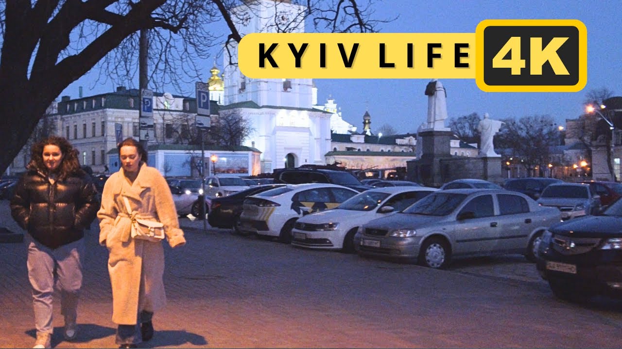 🔥UKRAINE 2024. Kyiv Street Sunset Stroll in 4K HDR🔥