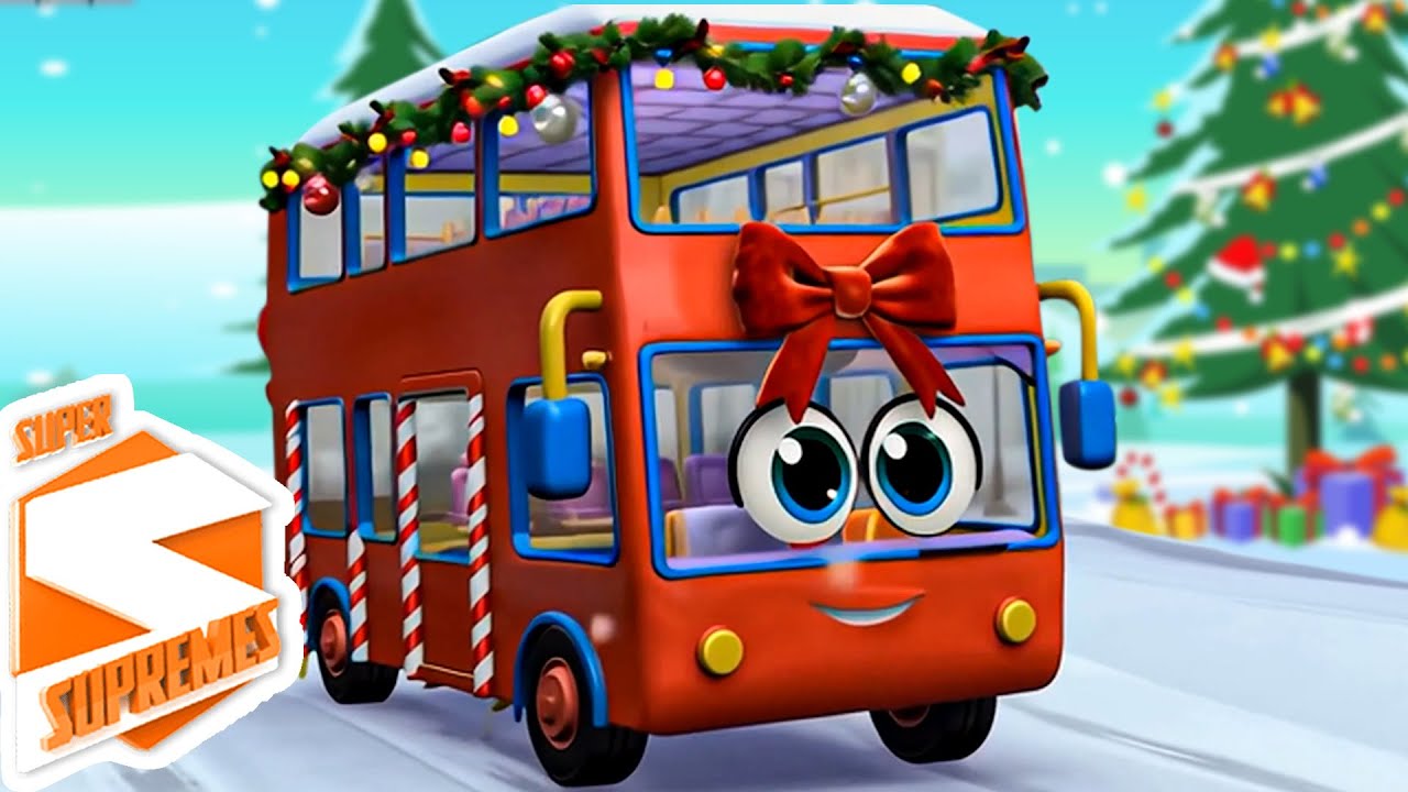 Natal Rodas do ônibus e Vídeos de Aprendizagem para Crianças - Super Supremes