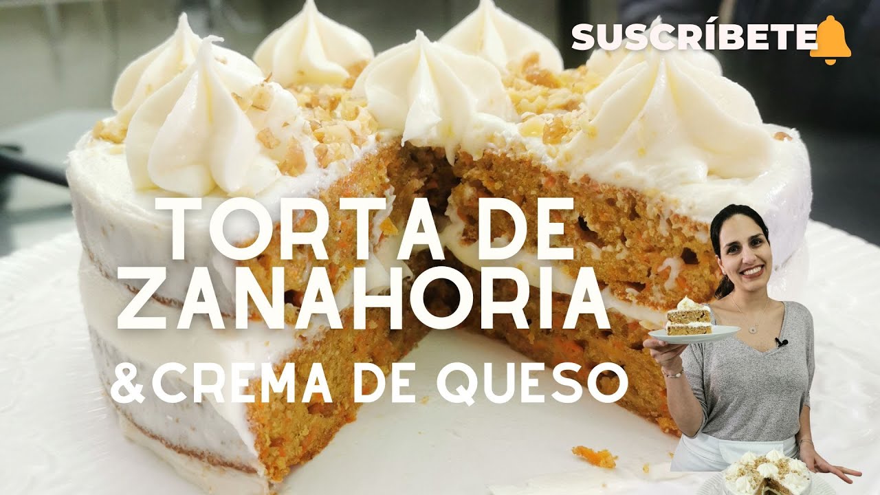 !Torta de zanahoria & Frosting de queso! SIN BATIDORA | Sandra Jarufe-Pasteleria