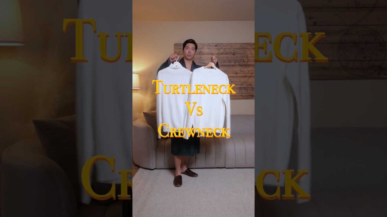 Suitsupply Turtleneck vs Crewneck sweater. Which one would you wear? || Menswear Winter Outfit Ideas