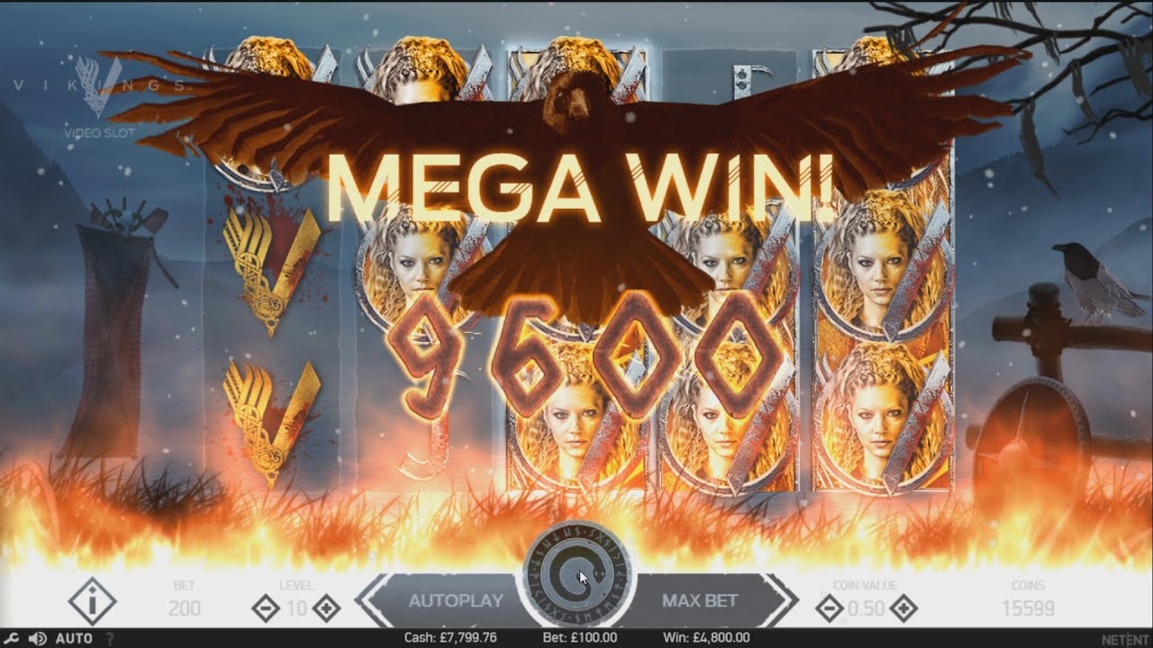 Vikings Slot - Lucky Double Max Bet Spins Mega Win / 100 GBP BET