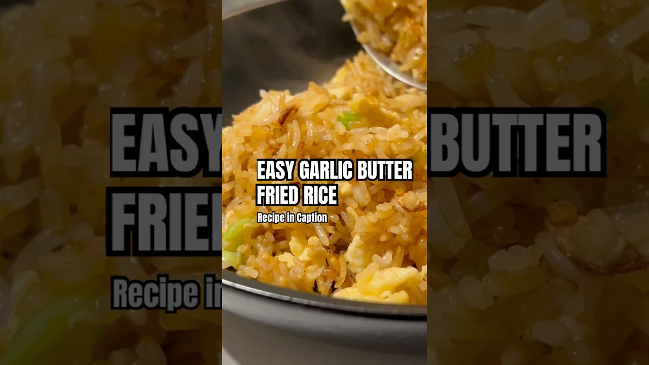 EASY GARLIC BUTTER FRIED RICE. #friedrice #rice  #cooking #food #recipe #garlicbutterfriedrice