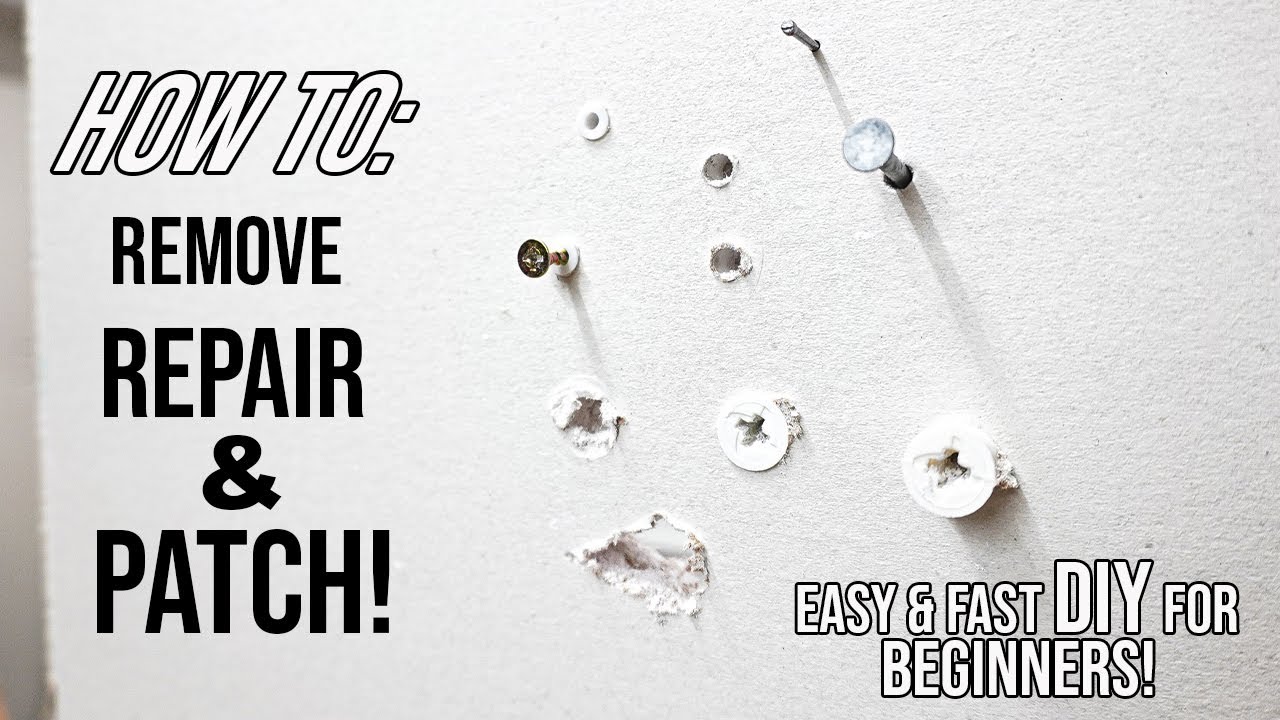 How To Remove And Fill Drywall Anchor Holes | DIY Fast And Easy Repair For Beginners!