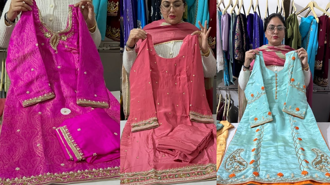 ਅੱਜ ਵਾਲੇ ਸੂਟ ਭੈਣਾ ਦੇ ਦੁੱਖ ਤੋੜ ਦੇਣਗੇ || #punjabisuits #onlineshopping #embroidery #Bhaina Da Boutique
