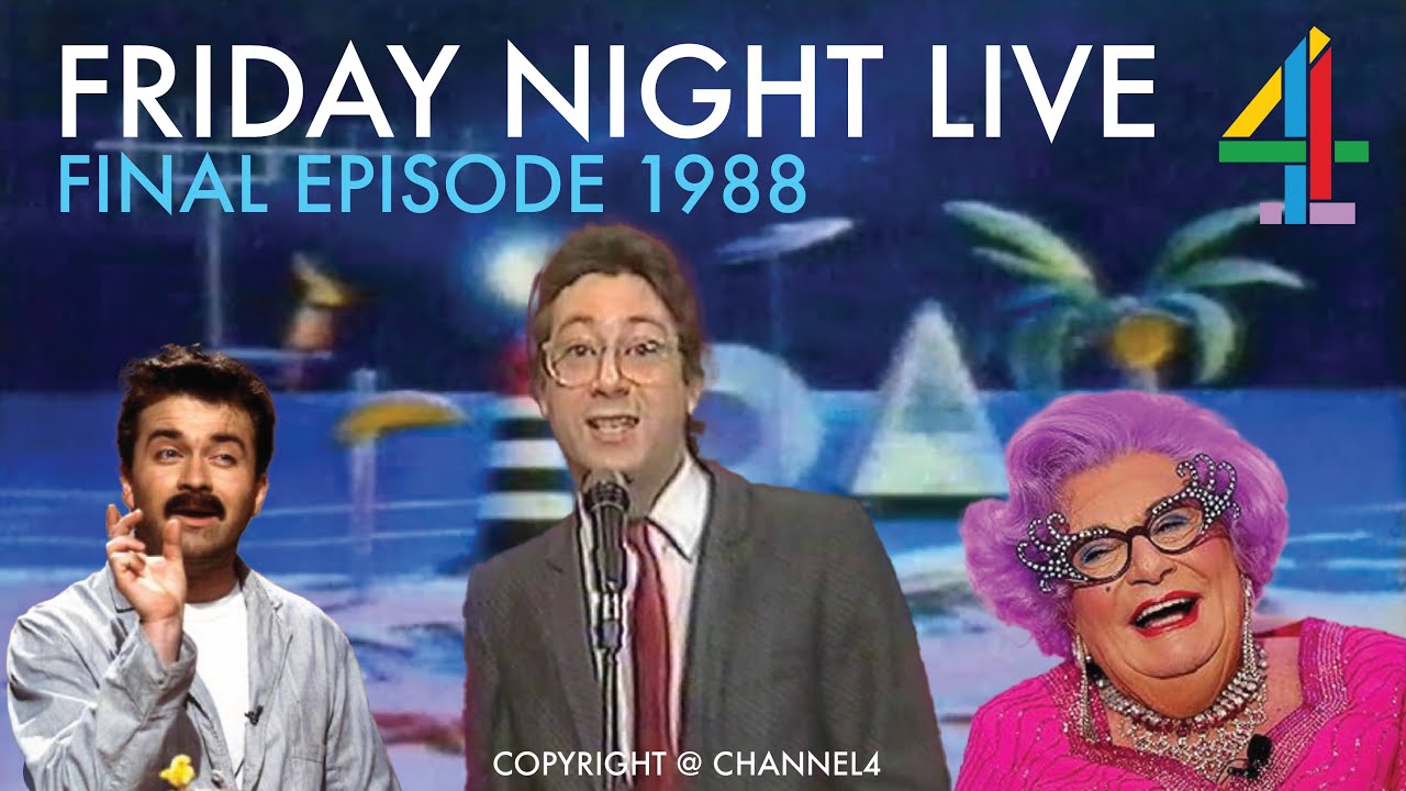 Friday Night Live Final Episode broadcast by Channel 4 Friday 29 April 1988 feat Dame Edna Everage