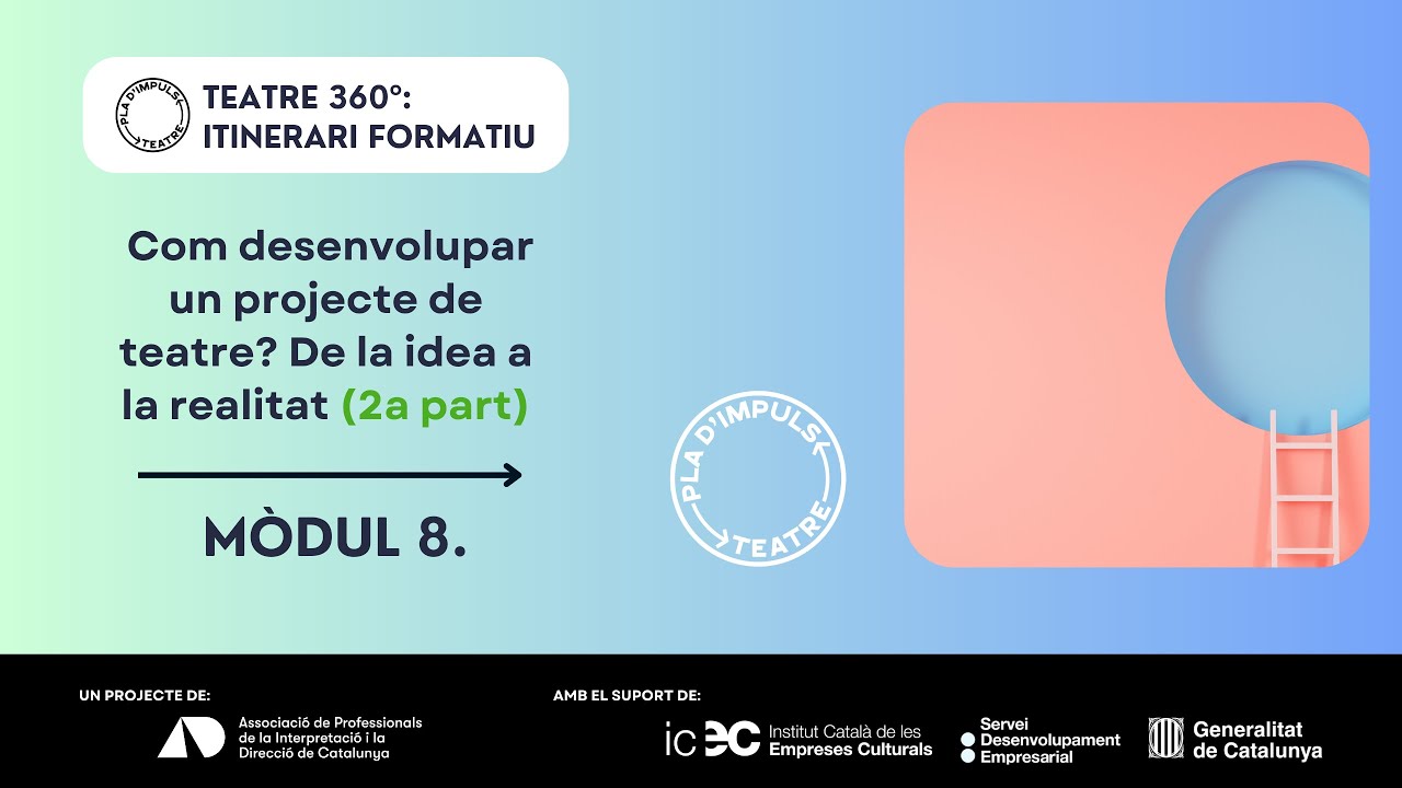 Teatre 360º - MÒDUL 8: Com desenvolupar un projecte de teatre? (2a part) - Bloc 2