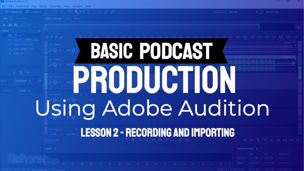 Basic Podcast Production with Adobe Audition - Lesson 2
