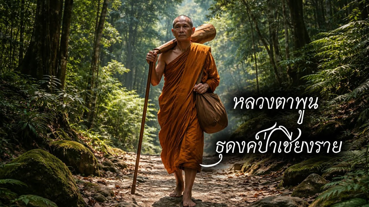 หลวงตาพูน เดินธุดงค์ป่าเชียงราย 