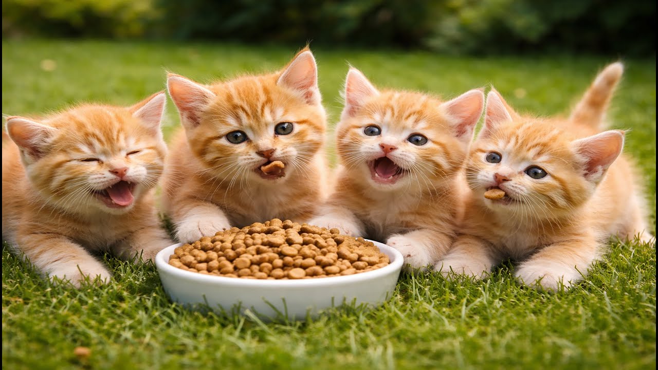 😹🍗 Hungry Kittens Fighting Over Food | Cute Cats Eating Meat & Kibble | Funny Cat Video