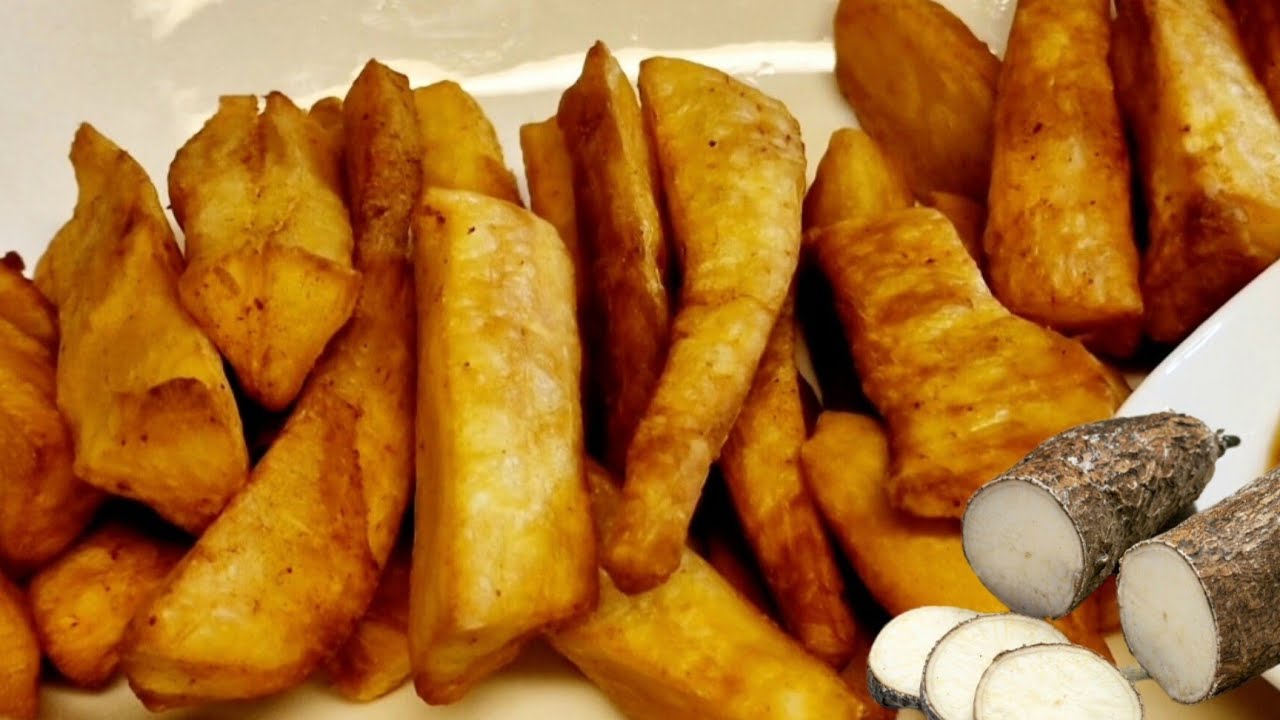 FRITE DE TUBERCULE DE MANOIC:Comment Réaliser Les Frites De Tubercule De Manioc Aromatisée Au Curry