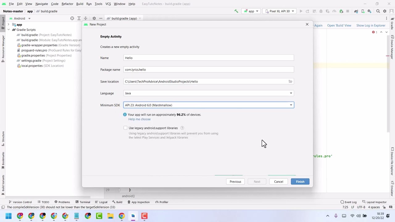 How To Make Hello World App in Android Studio
