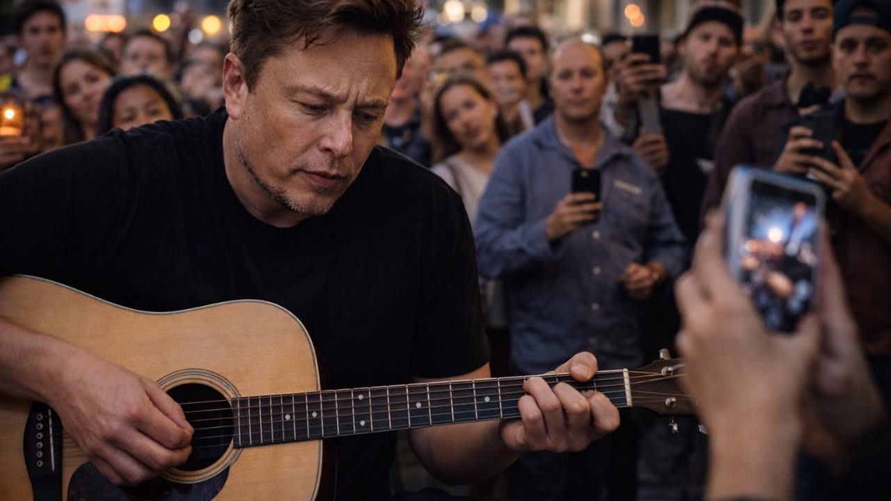 Elon Musk Unexpectedly Picks Up a Guitar at a Street Corner—His Talent Left the Crowd Speechless!
