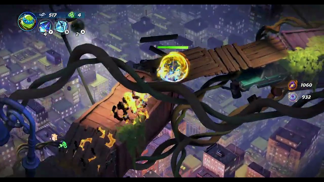 TMNT SF Leo run utrom shuriken