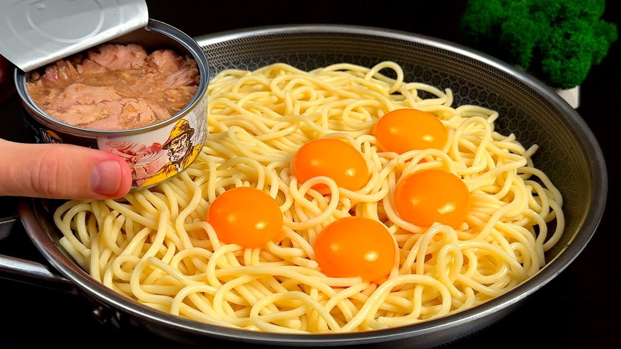 Do you have pasta, eggs and a can of tuna at home? This inexpensive and delicious recipe is per