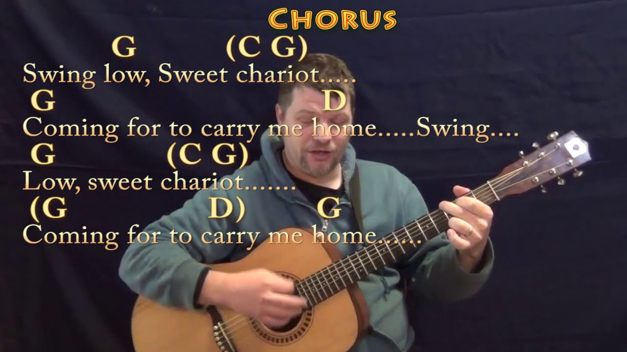 Swing Low, Sweet Chariot (Spiritual) Guitar Cover Lesson in G with Chords/Lyrics