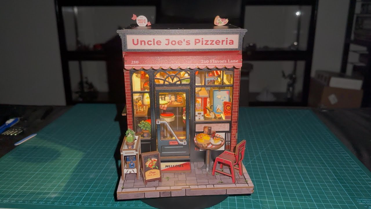 Пиццерия дядюшки Джо от Cutebee, часть 2 #cutebee #booknook #miniaturehouse