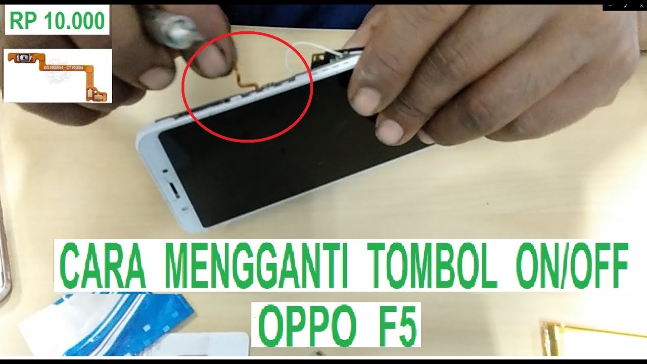 Cara Ganti Tombol ON/OF  Oppo F5 Youth