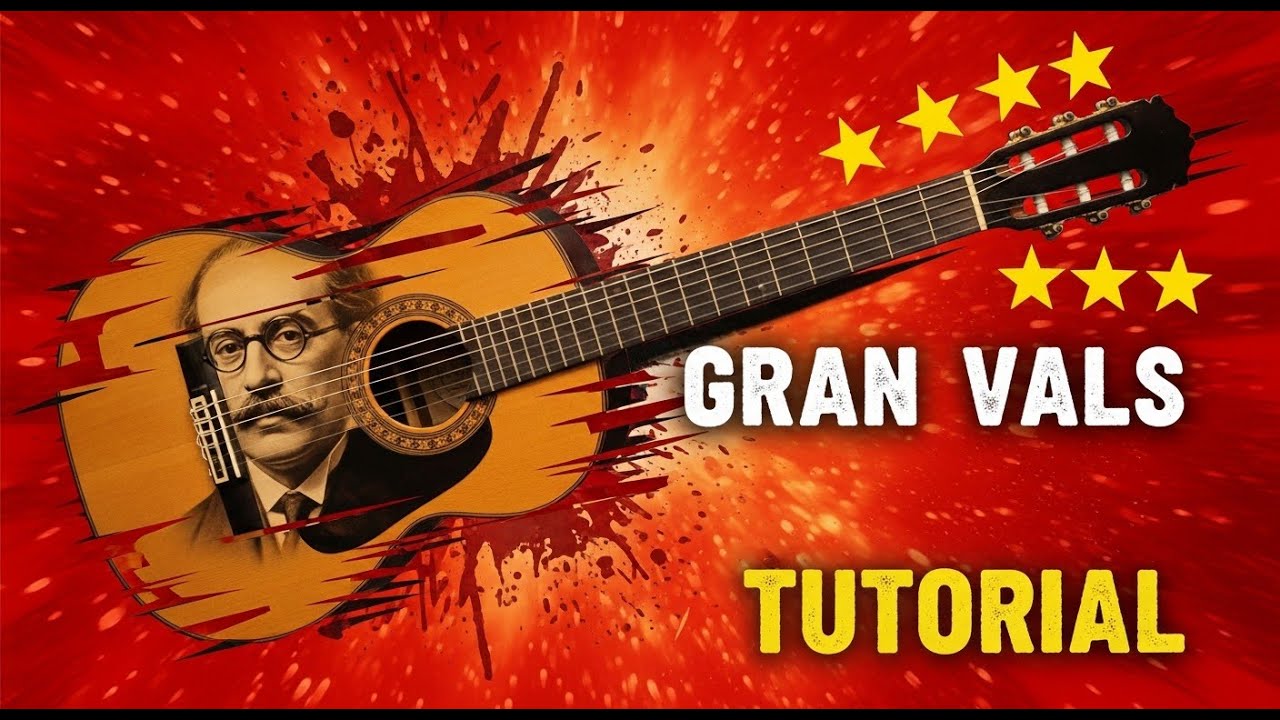 Gran Vals de Francisco Tárrega Tutorial música española de guitarra QUE TODOS QUIEREN TOCAR