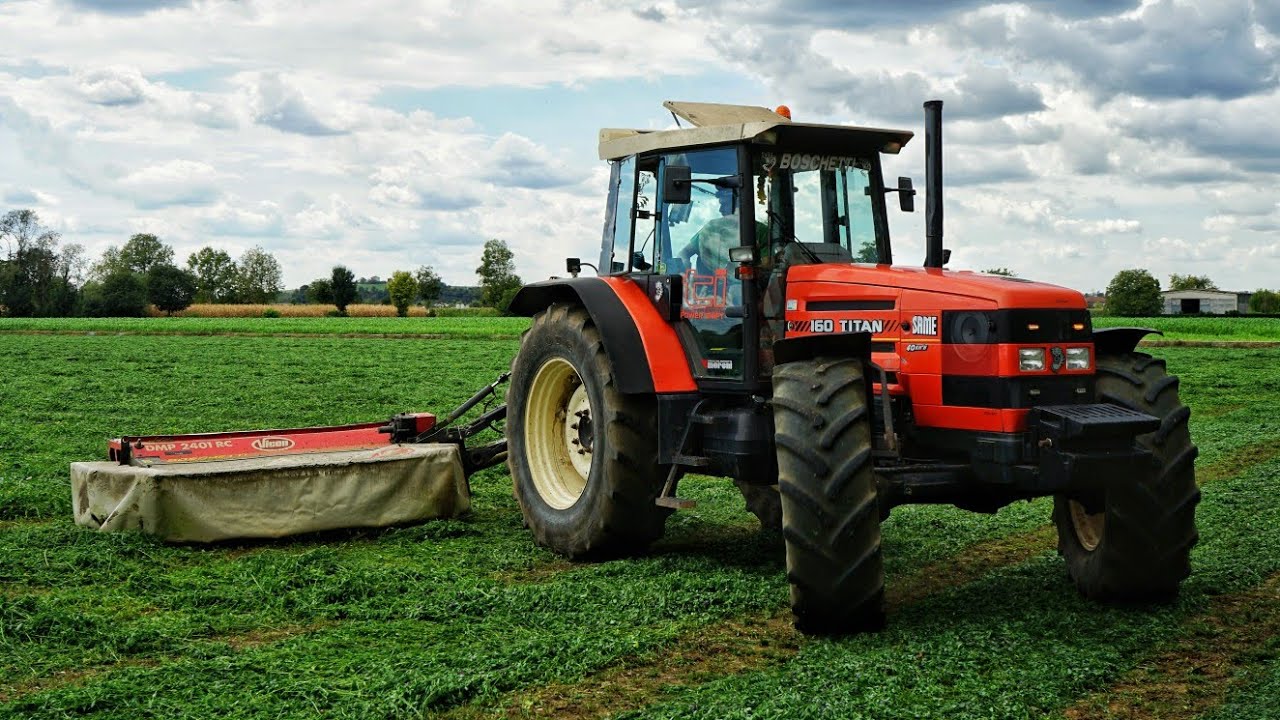 Sfalcio erba medica | SAME TITAN 160 + Vicon 2401 | Alfa Alfa cutting