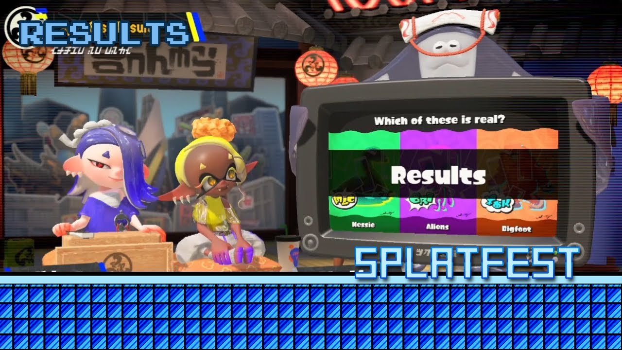 Splatoon 3 - Splatfest Results - Nessie vs Aliens vs Bigfoot