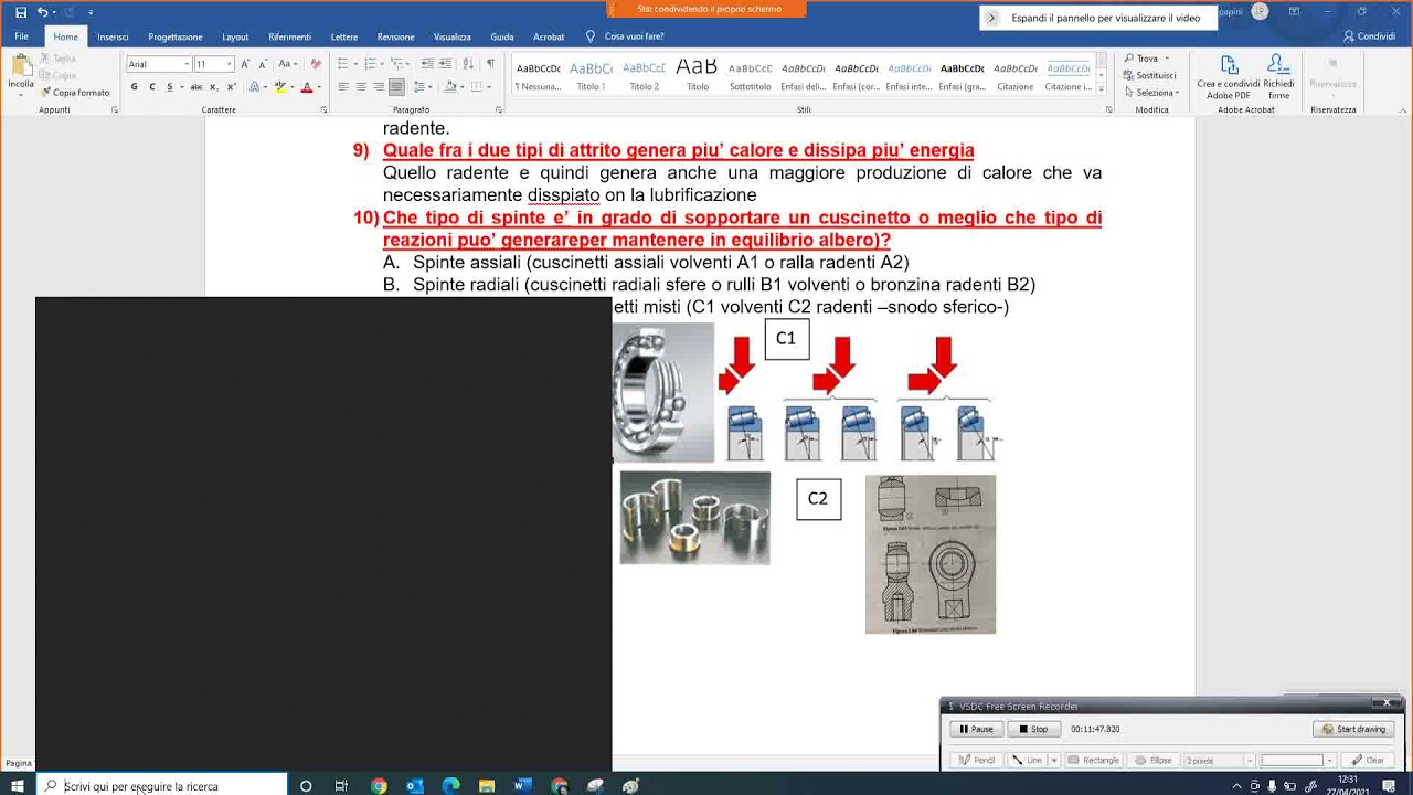 1 LEZIONE INTRODUZIONE SCOPO CUSCINETTI TIPO CUSCINETTI E CAMPO APPLICAZIONE