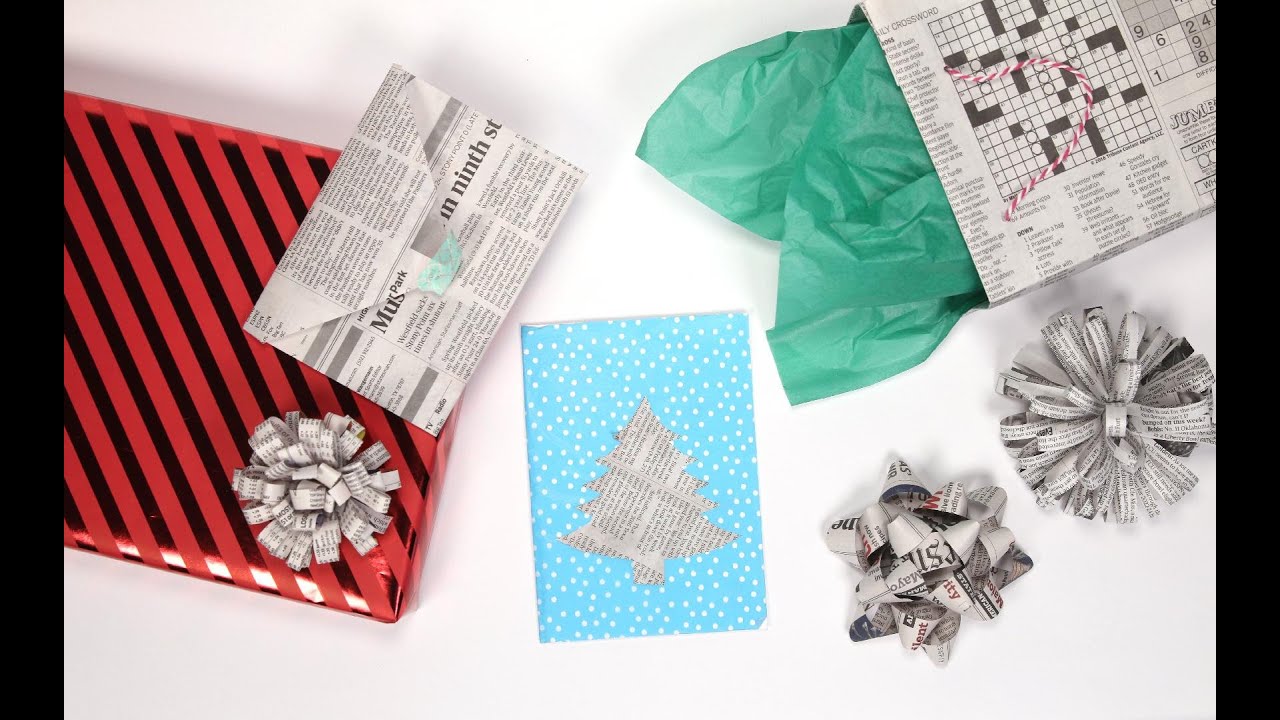 DIY Newspaper Gift Wrap