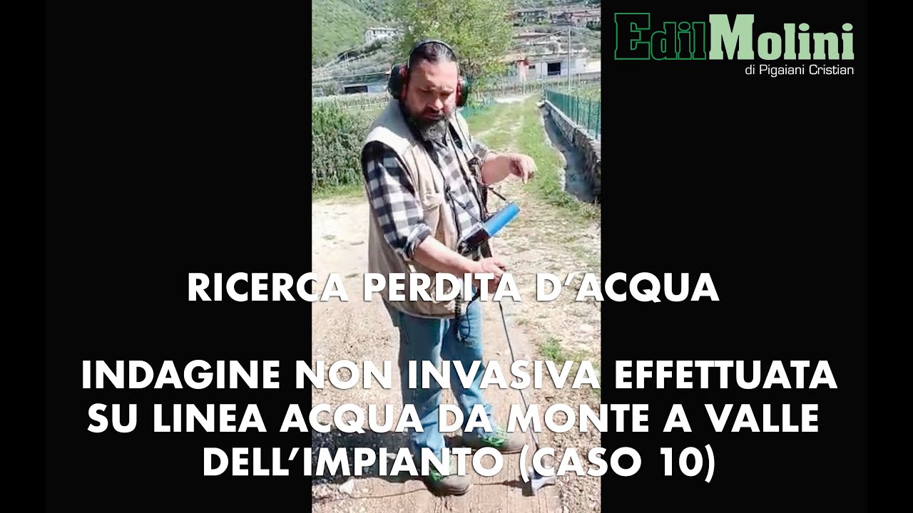Indagine non invasiva effettuata su linea acqua da monte a valle dell'impianto (caso 10)