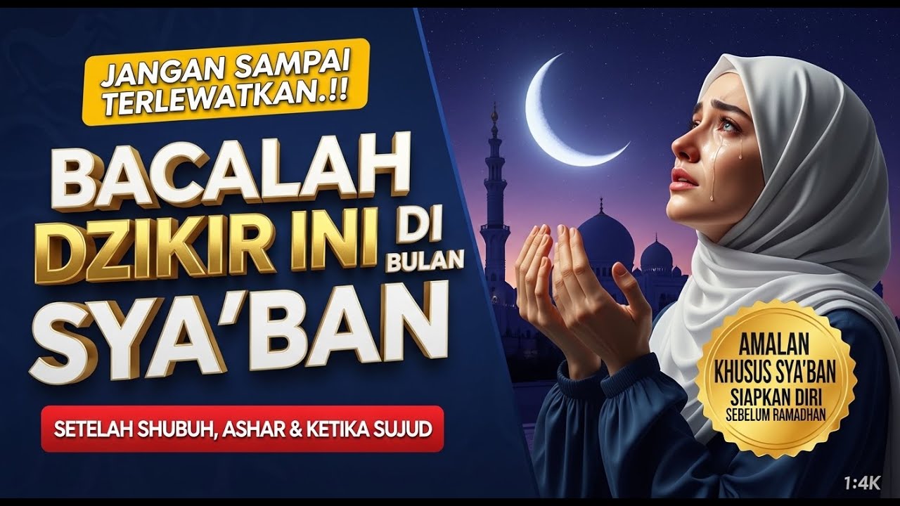 Bacalah dzikir ini di bulan sya'ban Setelah Shubuh, Ashar & ketika Sujud | Ust Adi Hidayat