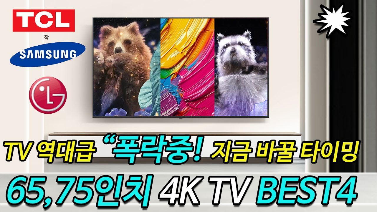2026 가성비 65 75인치 4K TV 추천 BEST4 LG 65QNED65ABA 삼성 KQ65QF6AAFXKR TCL QNED qled 티비 비교