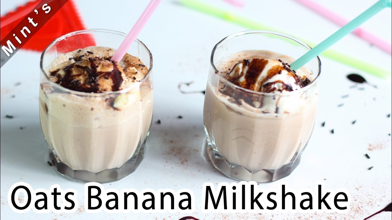 Chocolate Oats Banana Milkshake - Milkshake Recipes in Hindi