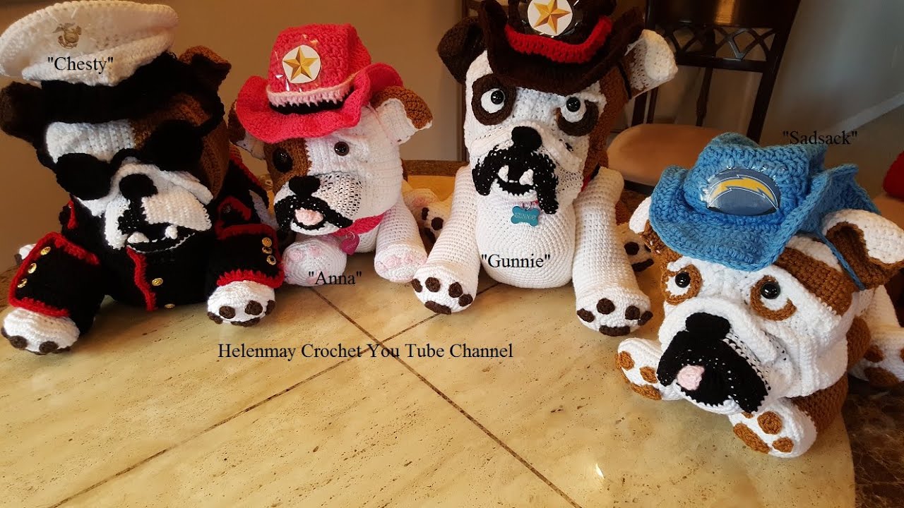 Crochet Amigurumi Bulldog Part 2 of 3 DIY tutorial