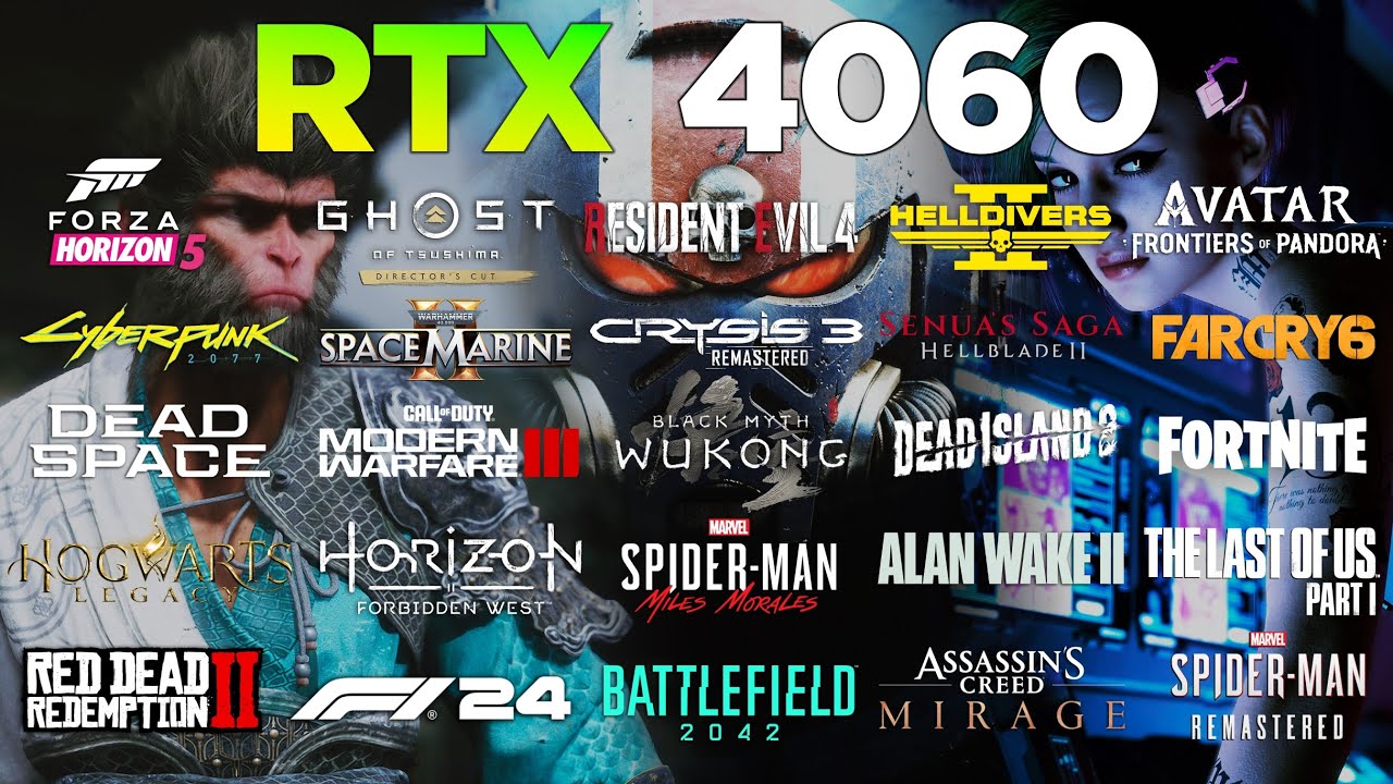 RTX 4060 : Test in 25 Games (1080p/1440p)
