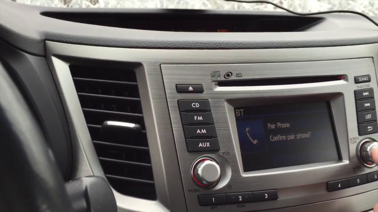 Subaru Outback - Bluetooth Activation