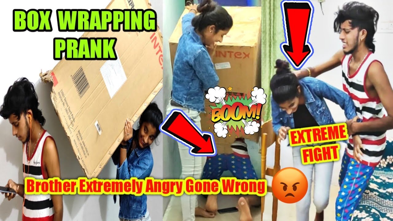 BOX WRAPPING PRANK..😂 PRANK GONE WRONG🤧  BROTHER EXTREMELY ANGRY 😡 TAMIL PRANK | PRANK TAMIL VIDEOS